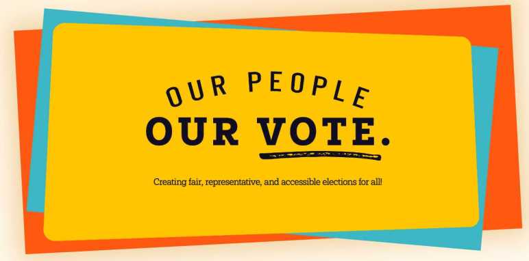 Our People Our Vote banner